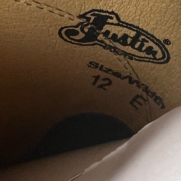 Justin Classic Roper Western Cowboy Leather Boots Black Men's 12E - Picture 9 of 9